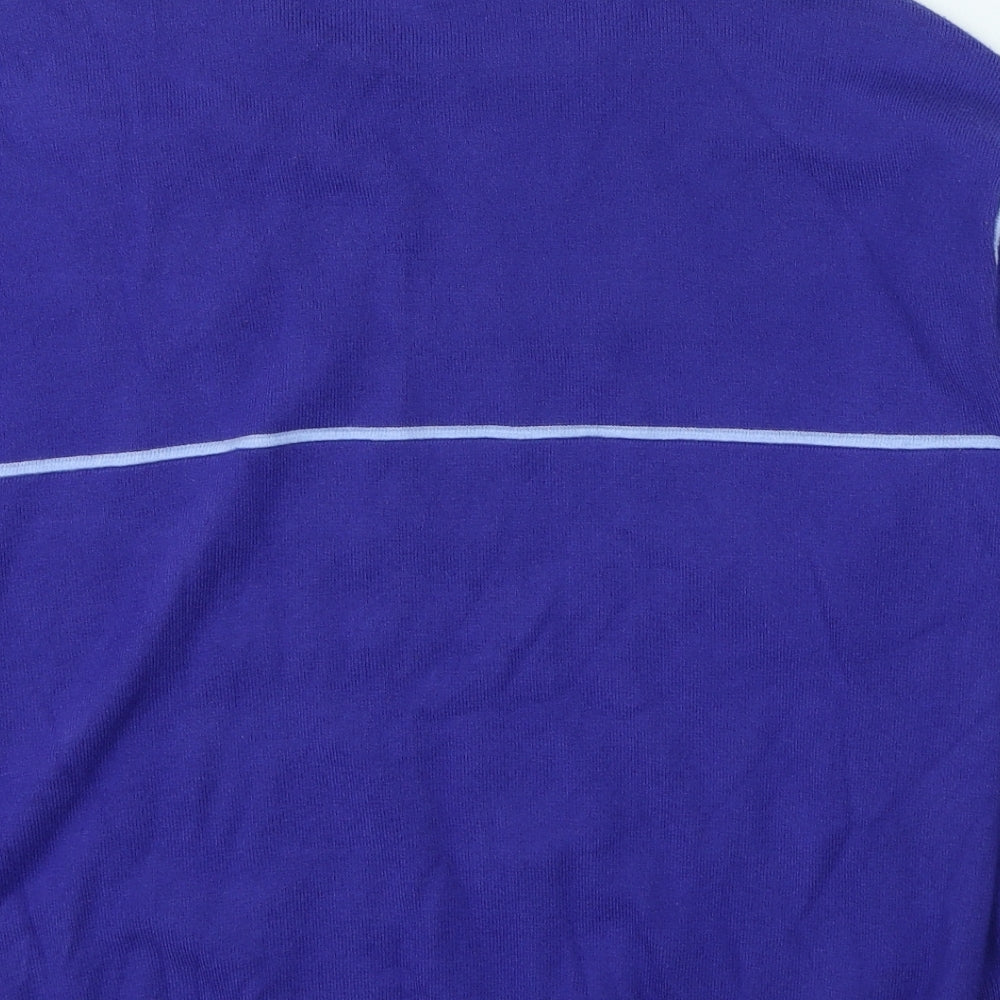 Marks and Spencer Womens Purple Round Neck Viscose Pullover Jumper Size L