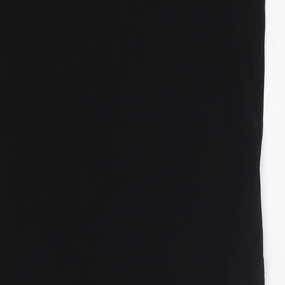 AnyBody Womens Black Cotton Tank Dress Size S V-Neck Pullover