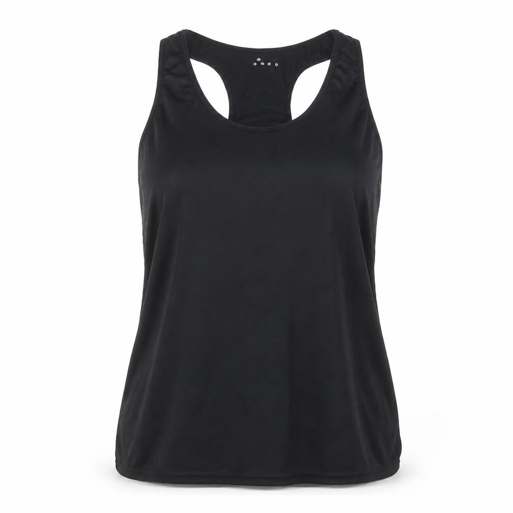 Matalan Womens Black Polyester Basic Tank Size XL Round Neck Pullover