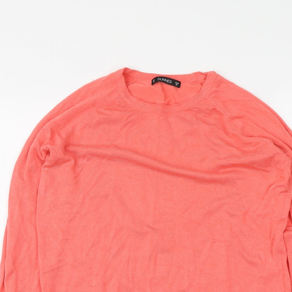 Dunnes Stores Womens Orange Round Neck Viscose Pullover Jumper Size M