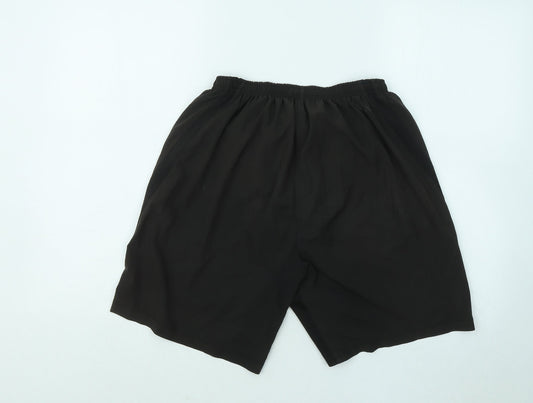 Souluxe Mens Brown Polyester Sweat Shorts Size S Regular Drawstring