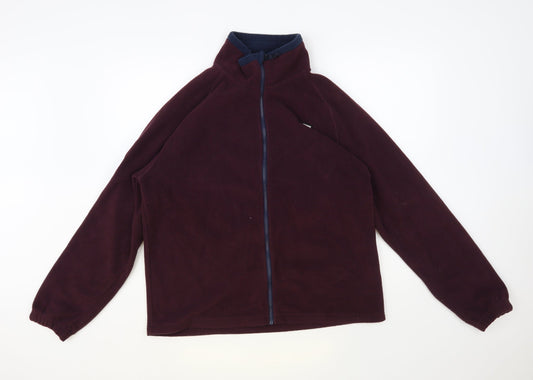 Cargoquay Mens Purple Polyester Full Zip Sweatshirt Size L