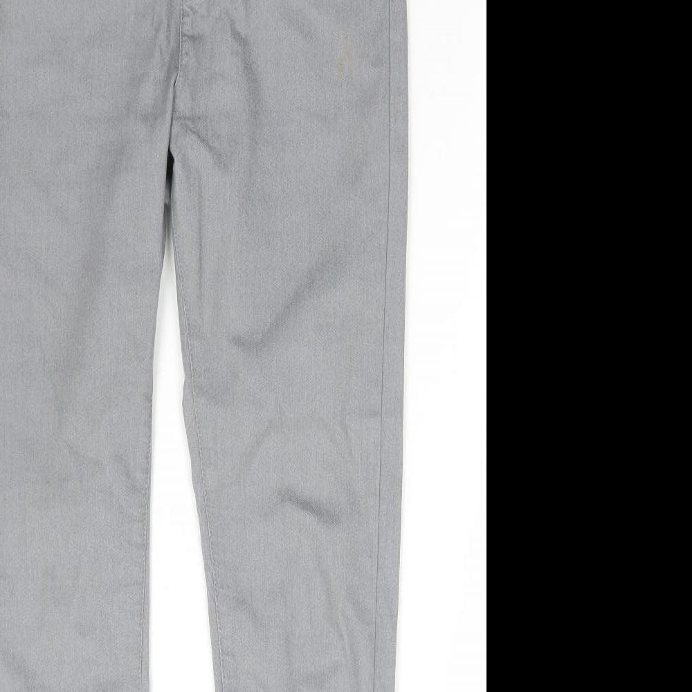 Marks and Spencer Womens Grey Cotton Skinny Jeans Size 10 L28 in Regular Button