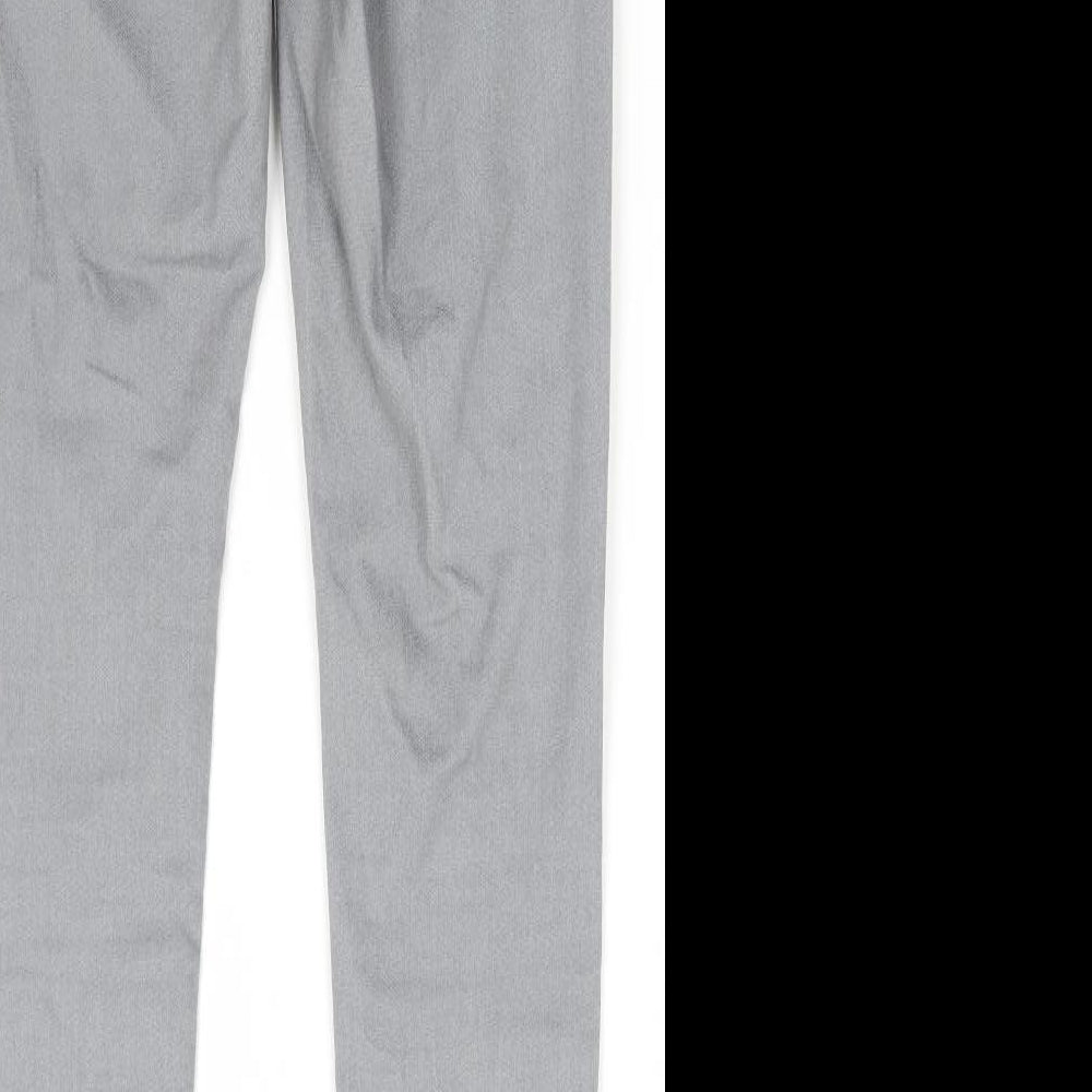 Marks and Spencer Womens Grey Cotton Skinny Jeans Size 10 L28 in Regular Button