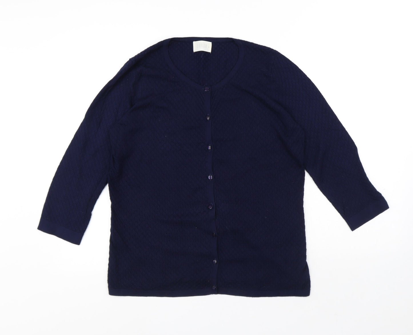 Savida Womens Blue V-Neck Viscose Cardigan Jumper Size S