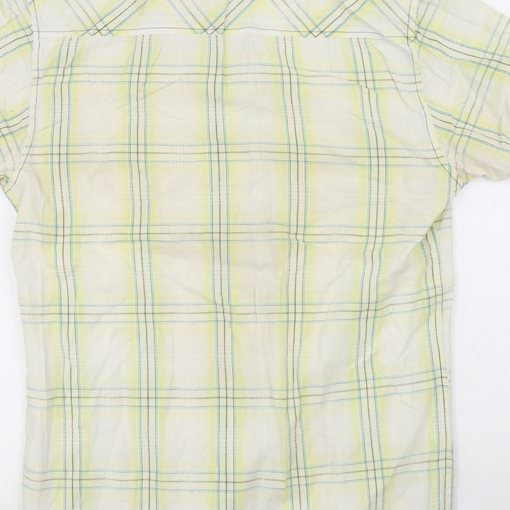 Cedar Wood State Mens Multicoloured Plaid Cotton Button-Up Size S Collared Button