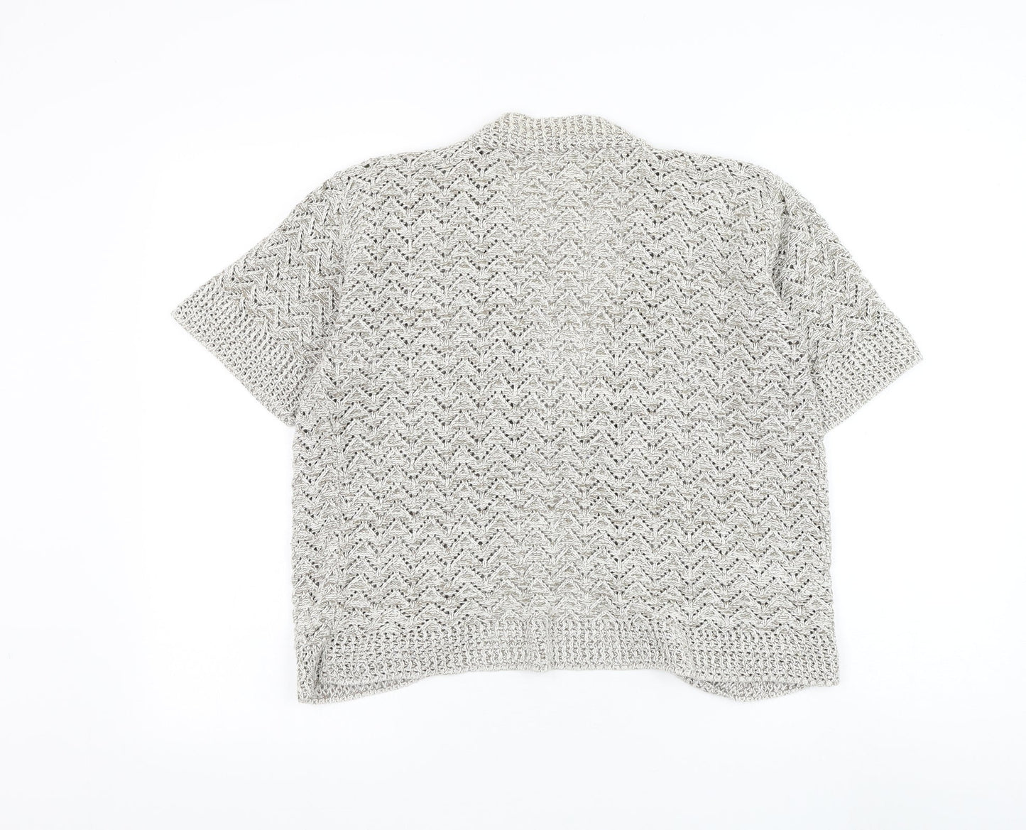 Pulse Womens Beige V-Neck Polyester Cardigan Jumper Size M