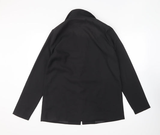PRETTYLITTLETHING Womens Black Jacket Blazer Size 12 Button