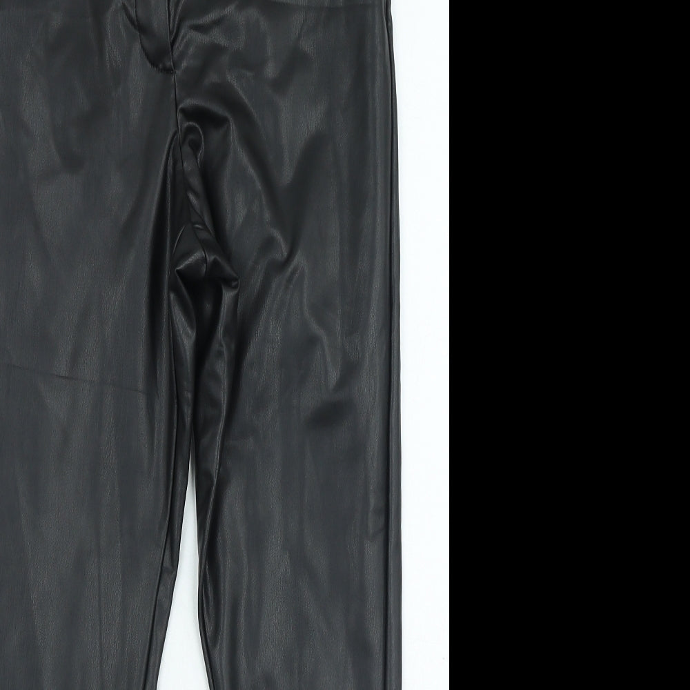 F&F Womens Black Polyester Jegging Jeans Size 10 L25 in Regular Zip