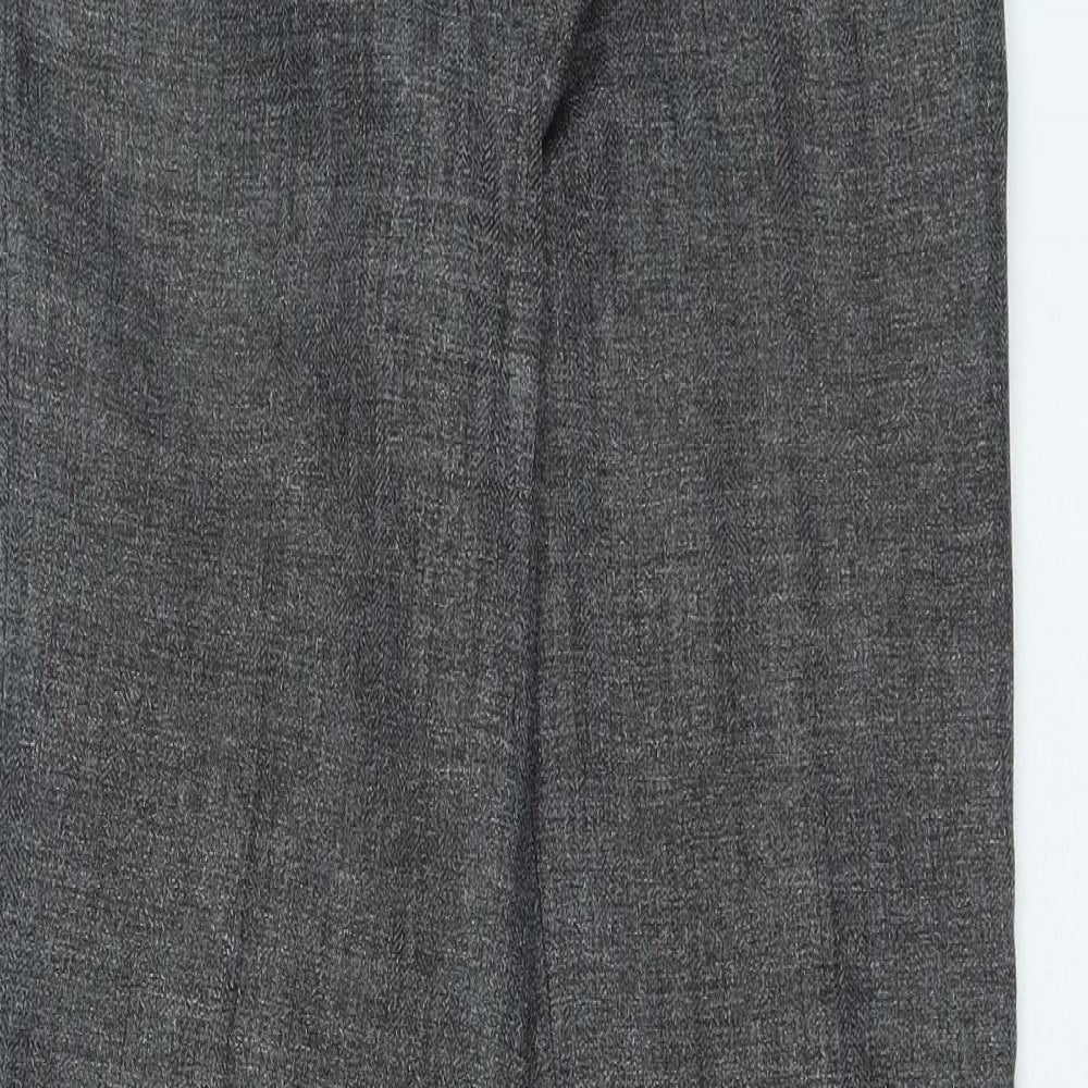 Hennes Womens Grey Polyester Trousers Size 38 in L27 in Regular Zip