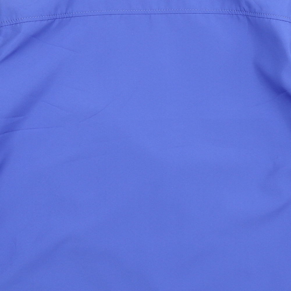 BM Womens Blue Pea Coat Coat Size S Snap