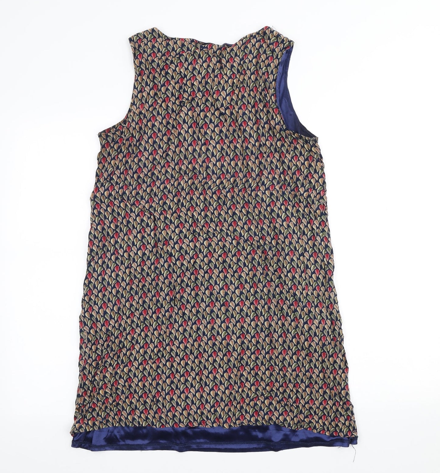TENKI Womens Multicoloured Geometric Cotton Sheath Size M Scoop Neck