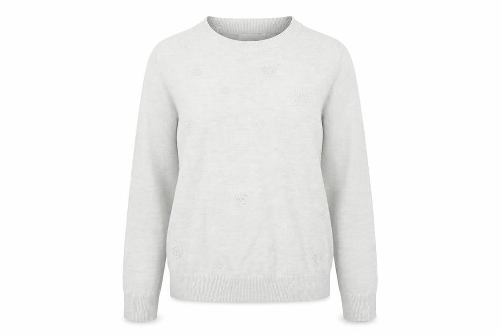 Marks and Spencer Womens Grey Round Neck Acrylic Pullover Jumper Size 10