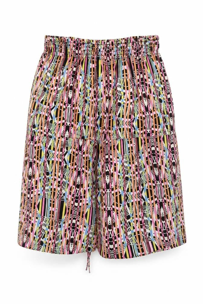 Ocean Club Womens Multicoloured Striped Polyester Bermuda Shorts Size 6 L4 in Regular Drawstring