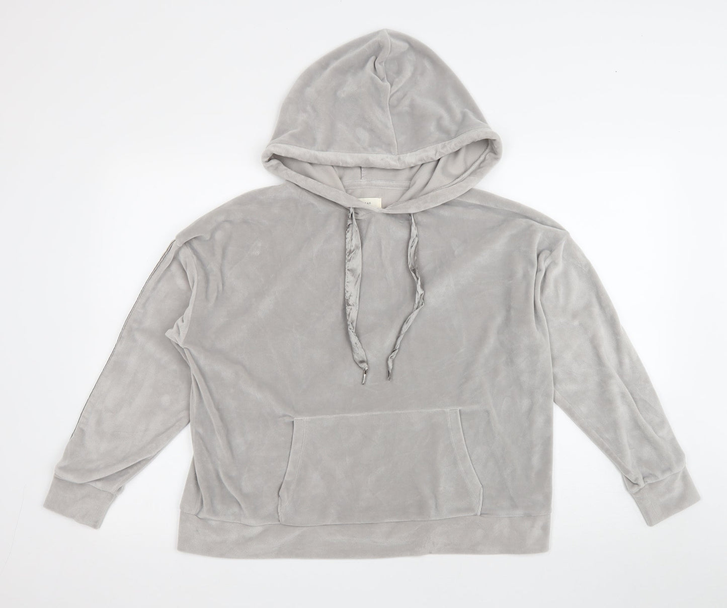 George Womens Grey Polyester Pullover Hoodie Size 12