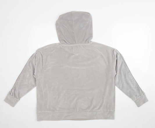 George Womens Grey Polyester Pullover Hoodie Size 12