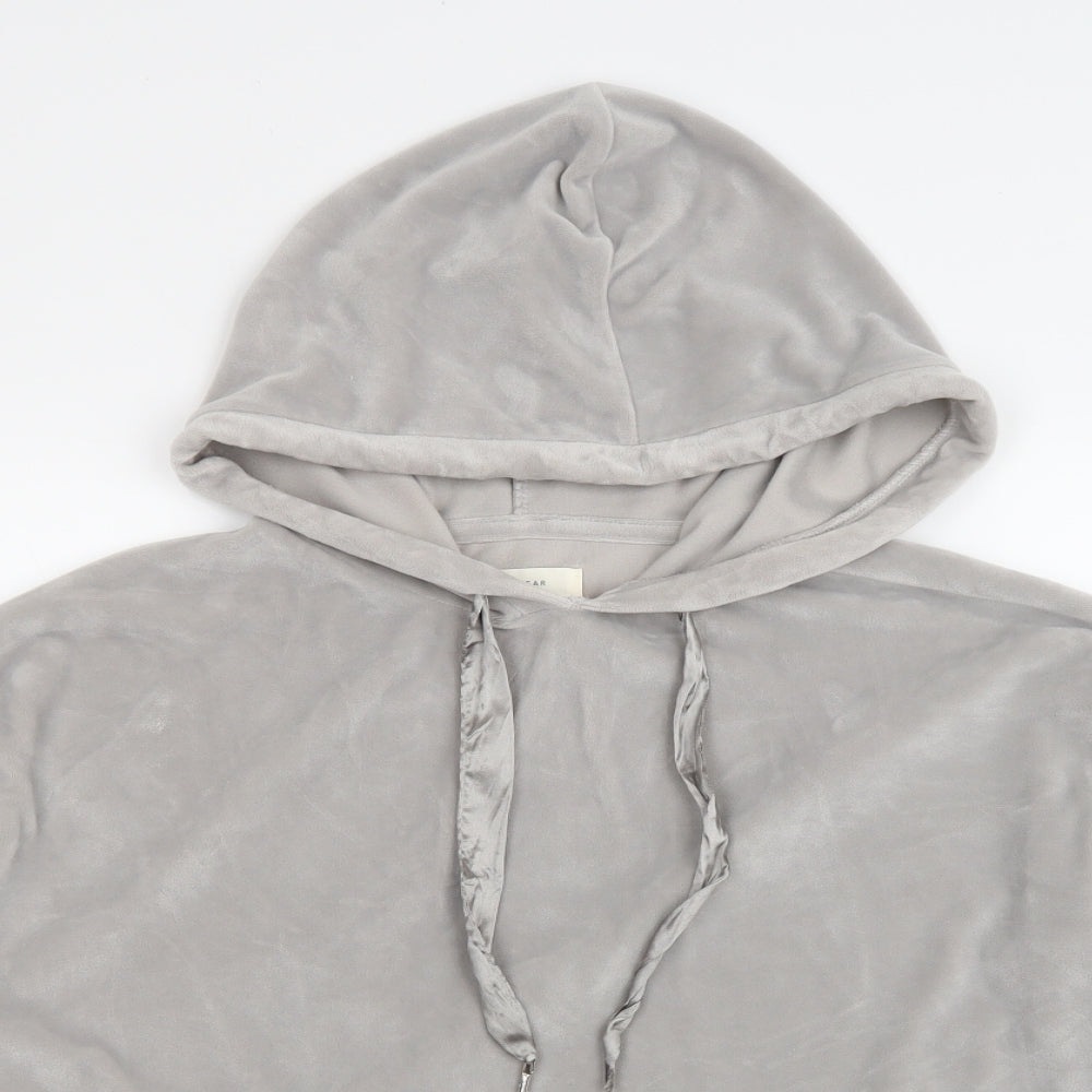 George Womens Grey Polyester Pullover Hoodie Size 12