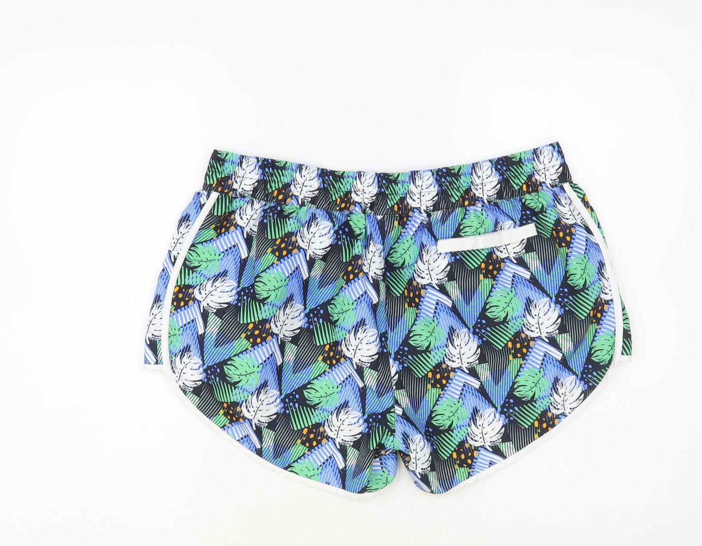 Balcony & Falcon Womens Multicoloured Geometric Polyester Bermuda Shorts Size L L3 in Regular Pull On