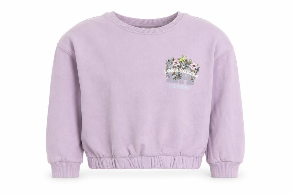 TU Girls Purple Cotton Pullover Sweatshirt Size 5 Years Pullover - Los Angeles