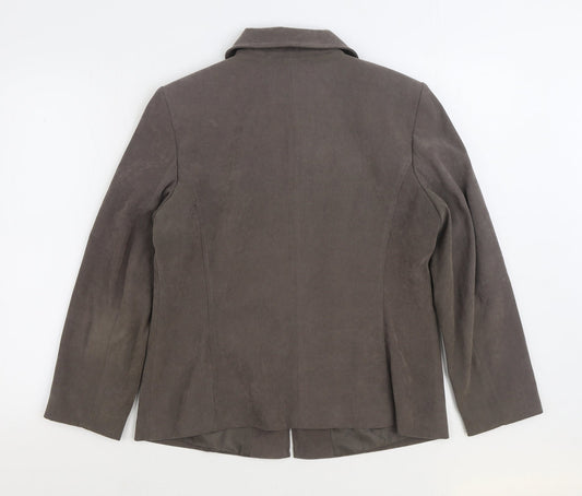 BM Womens Grey Jacket Size 14 Zip