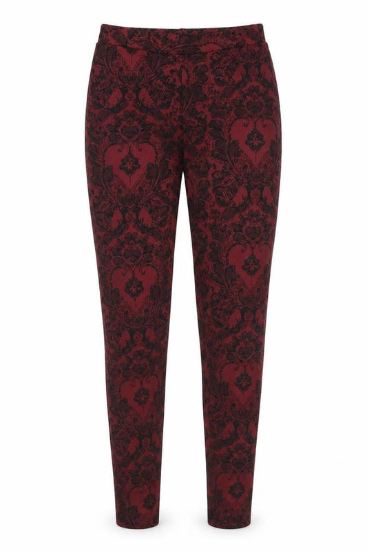 Warehouse Womens Red Geometric Polyester Jogger Leggings Size 6 L30 in