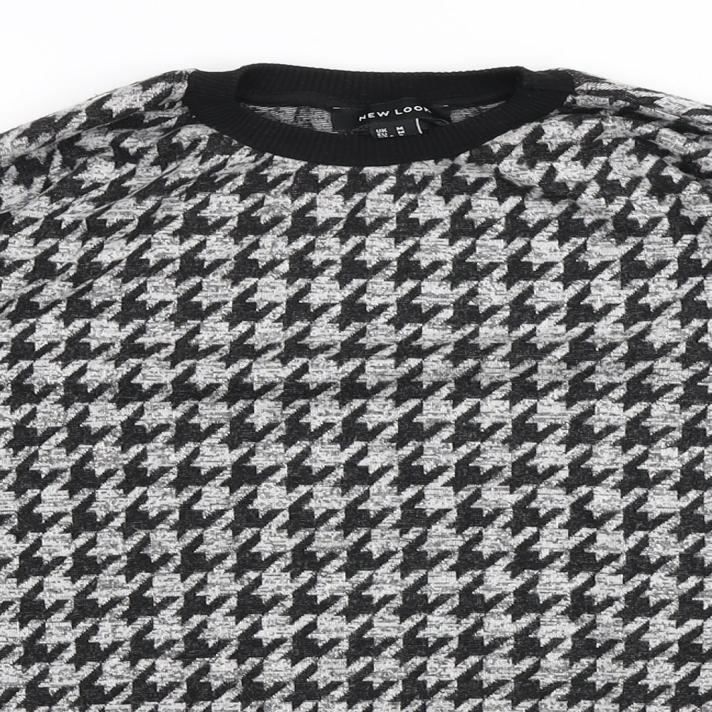 New Look Womens Multicoloured Crew Neck Herringbone Viscose Pullover Jumper Size M