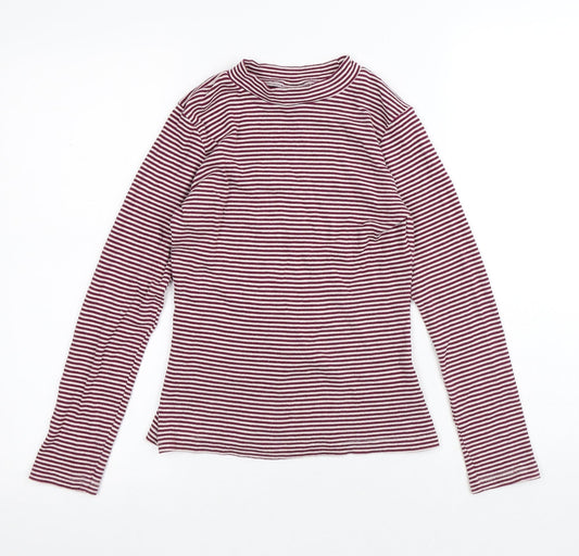 I Love Girls Wear Girls Multicoloured Striped Cotton Pullover T-Shirt Size 13 Years Round Neck