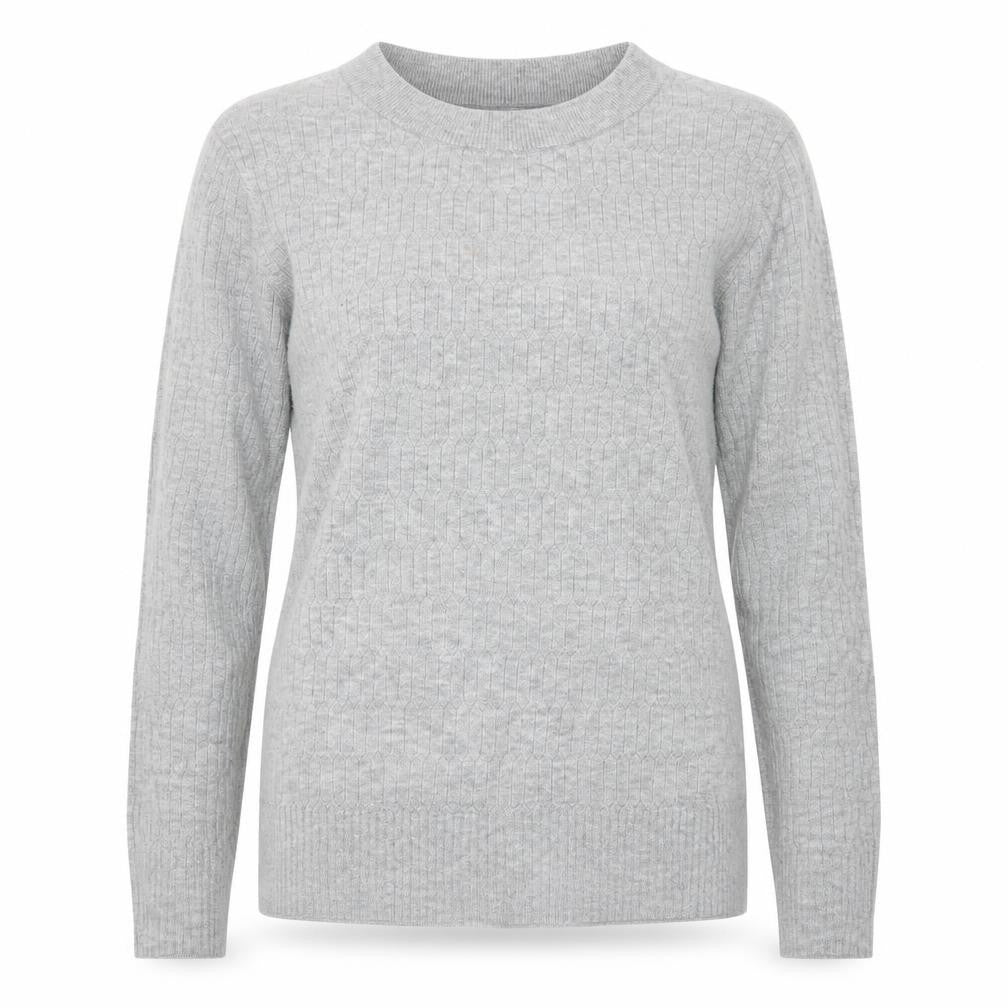 Marks and Spencer Womens Grey Round Neck Viscose Pullover Jumper Size 12