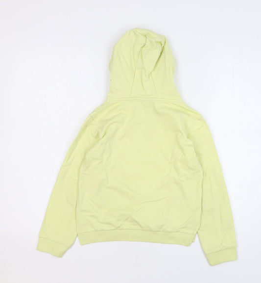 Matalan Girls Yellow Cotton Pullover Hoodie Size 9 Years Pullover - Unicorn Squad