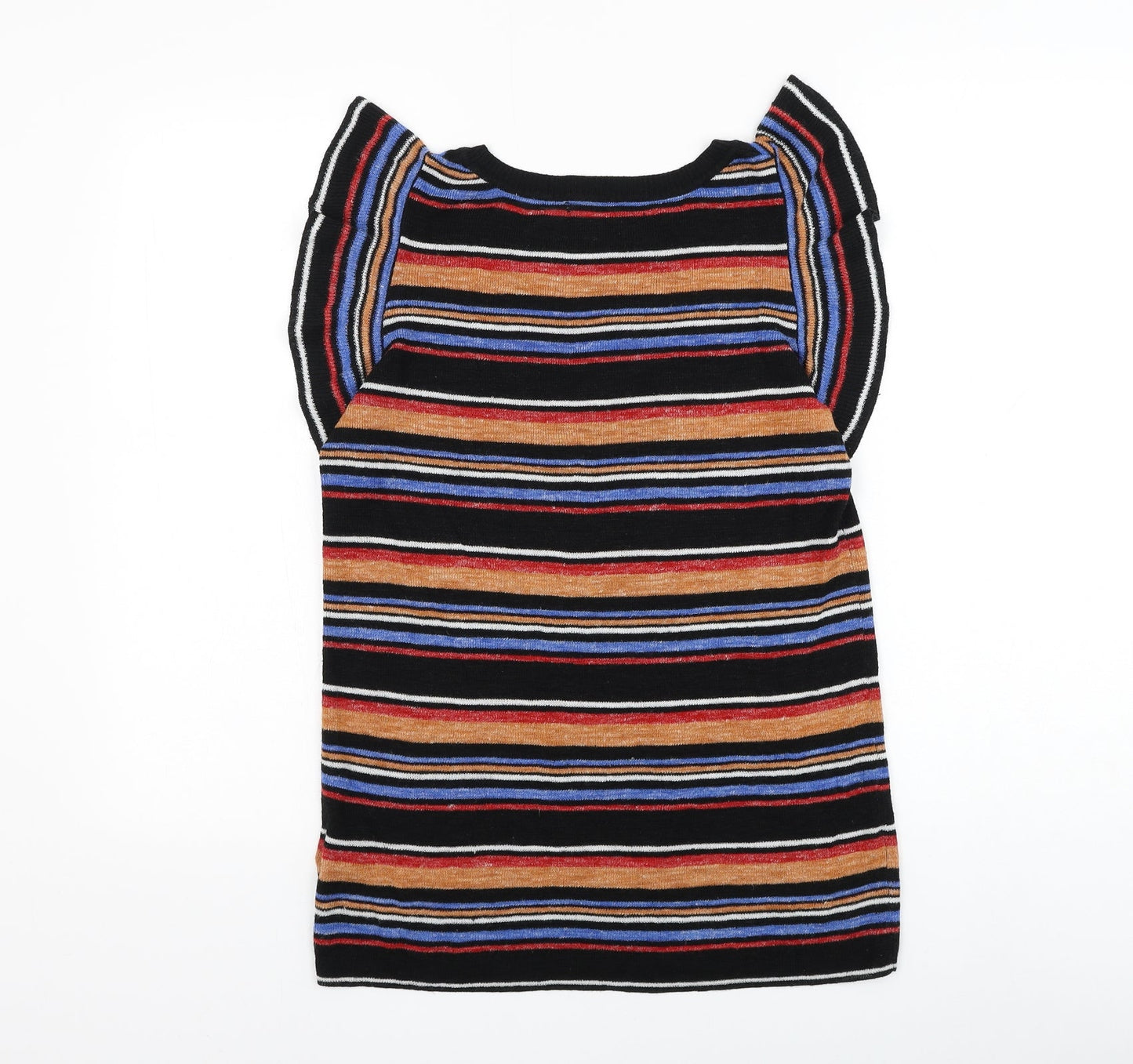 NEXT Womens Multicoloured Round Neck Striped Acrylic Pullover Jumper Size 12
