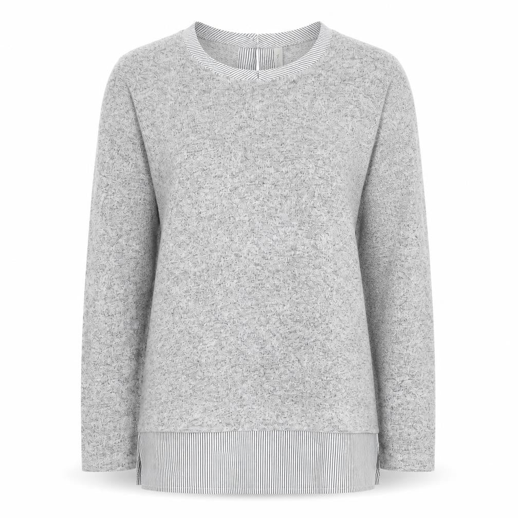 House of Fraser Womens Grey Round Neck Viscose Pullover Jumper Size 12