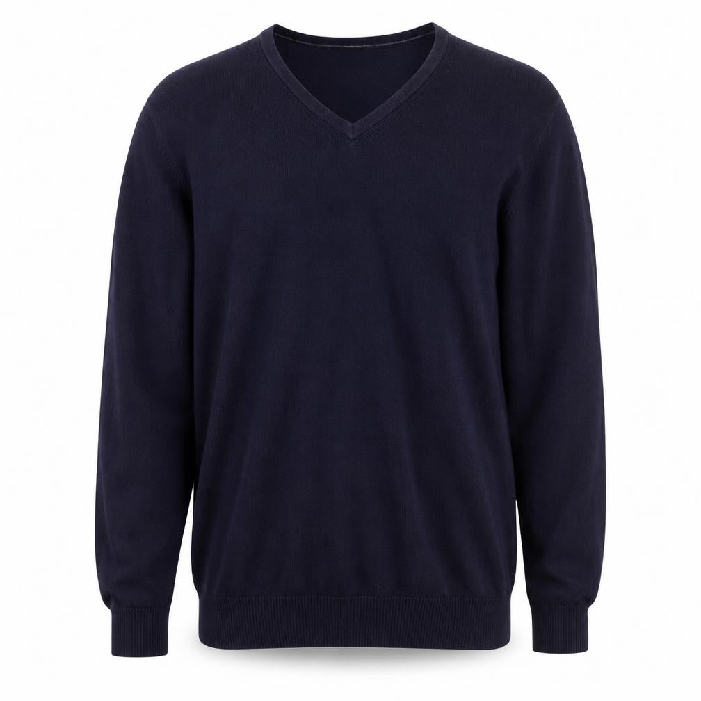 Burton Mens Blue V-Neck Cotton Pullover Jumper Size XL