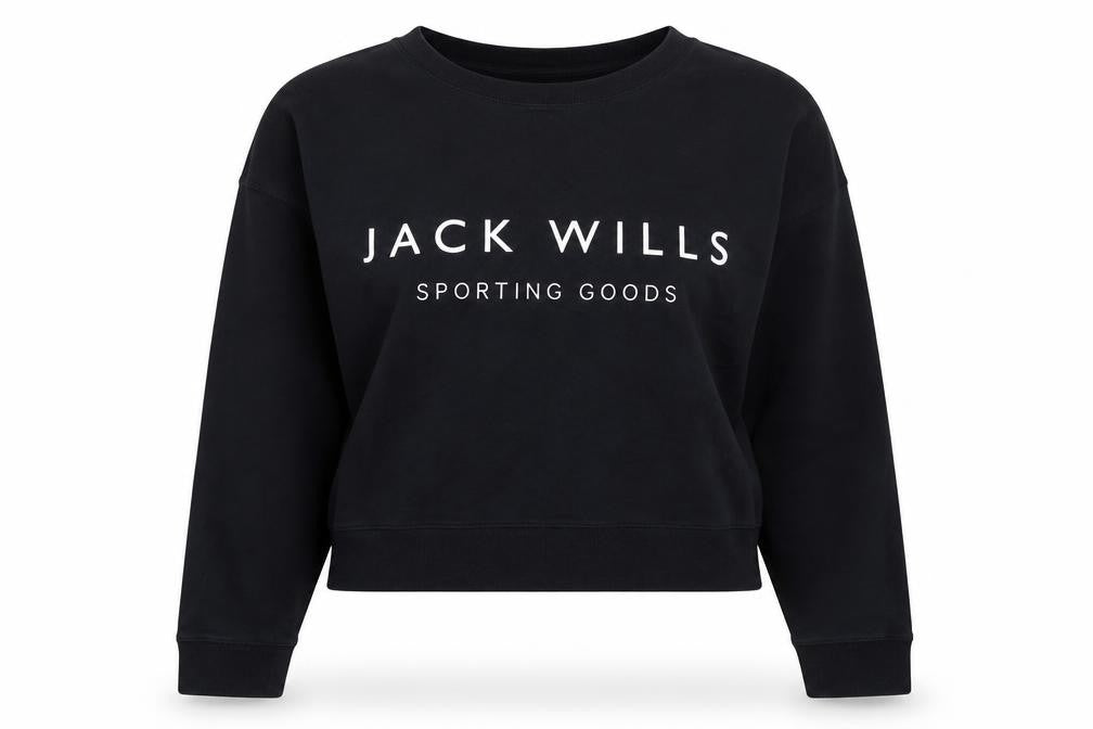 Womens UK 6 Regular Jack Wills Black Pullover Sweatshirt