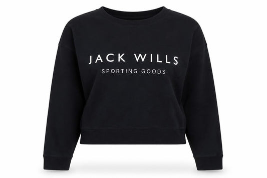 Womens UK 6 Regular Jack Wills Black Pullover Sweatshirt