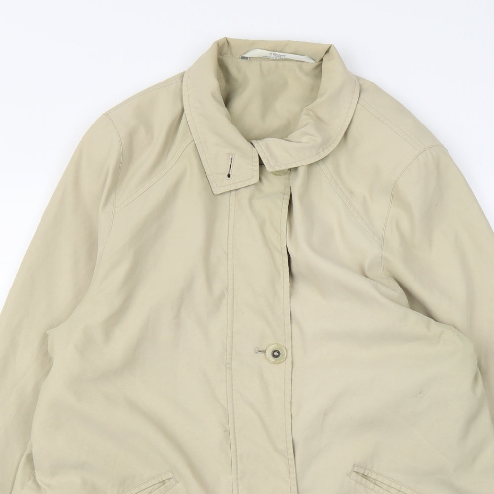 Marks and Spencer Womens Beige Jacket Size 6 Zip