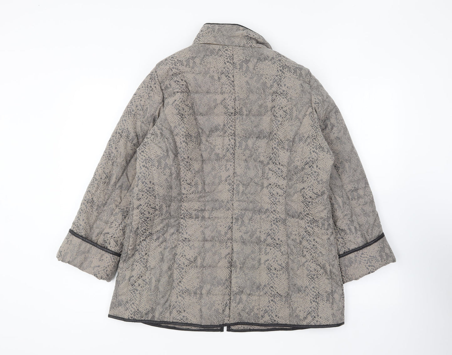 Damart Womens Grey Animal Print Jacket Zip