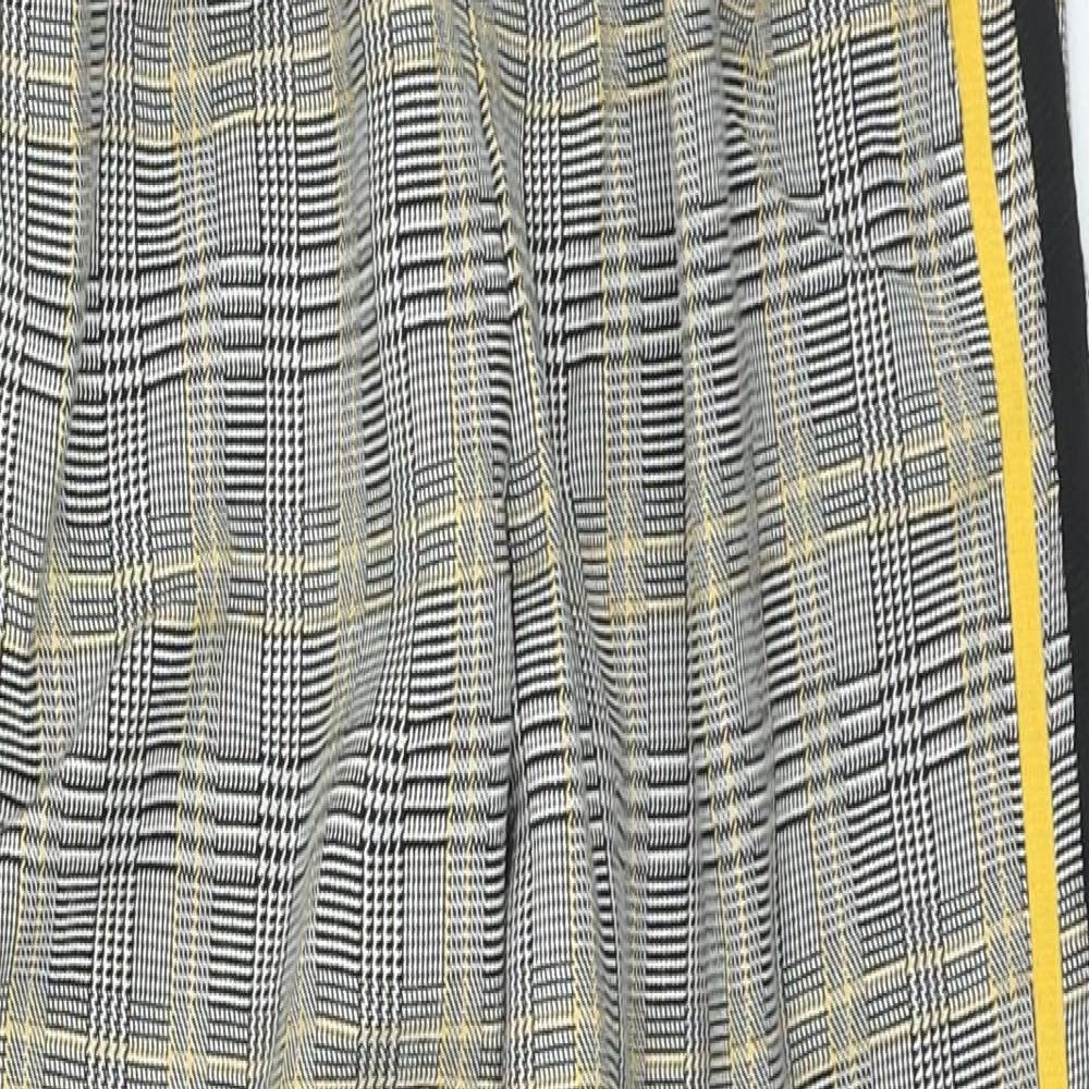 Bershka Womens Multicoloured Plaid Polyester Trousers Size XS L26 in Regular