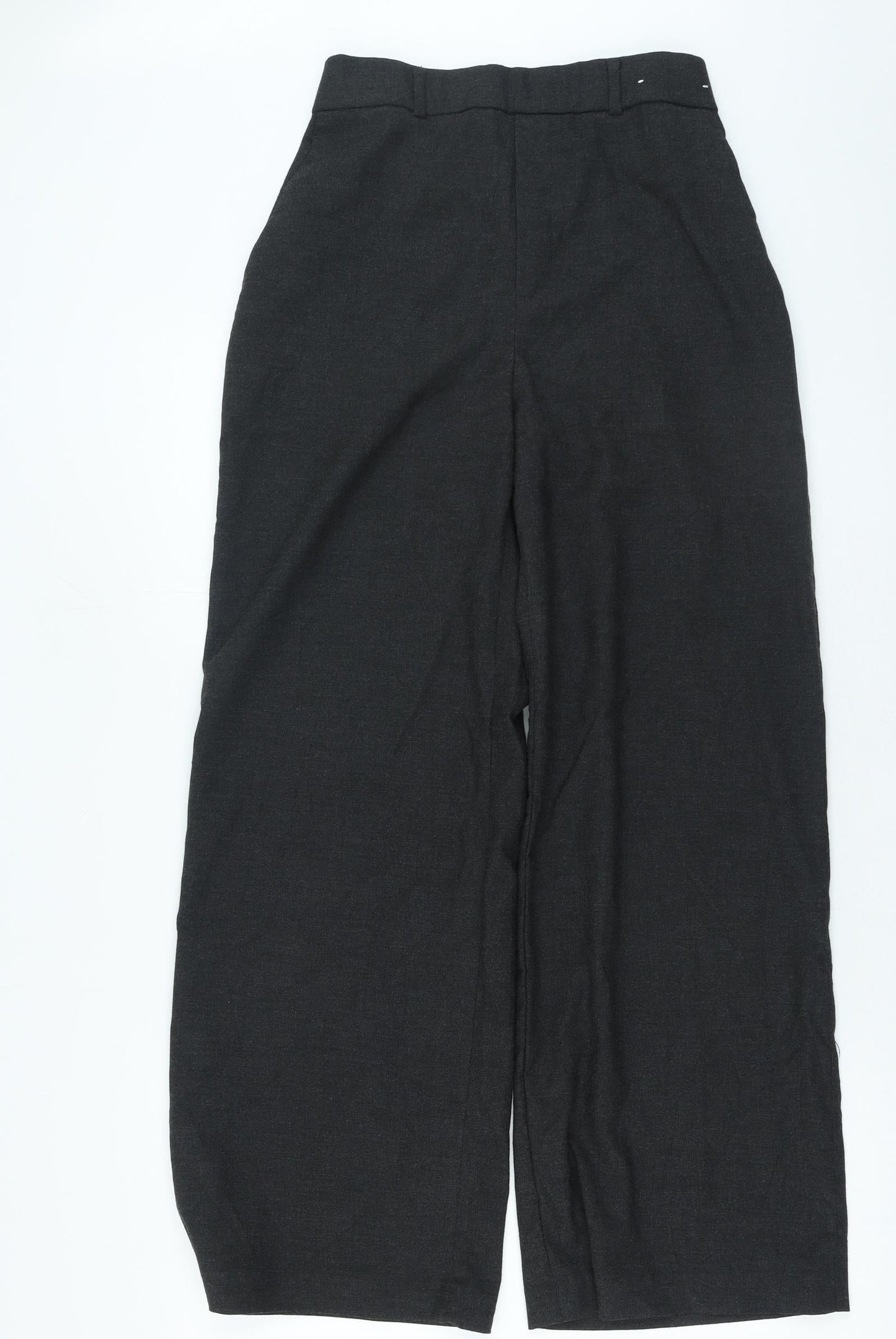 Preworn Womens Grey Polyester Trousers Size 26 in L26 in Regular