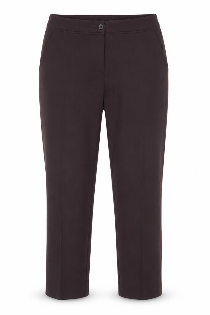 Marks and Spencer Womens Brown Polyester Trousers Size 34 in L28 in Regular Button