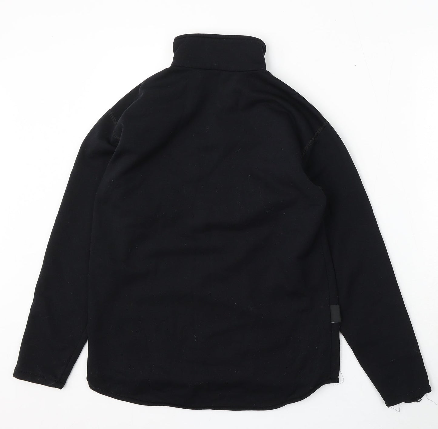 North Cape Womens Black Polyester Full Zip Sweatshirt Size S Zip