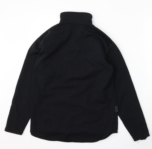 North Cape Womens Black Polyester Full Zip Sweatshirt Size S Zip