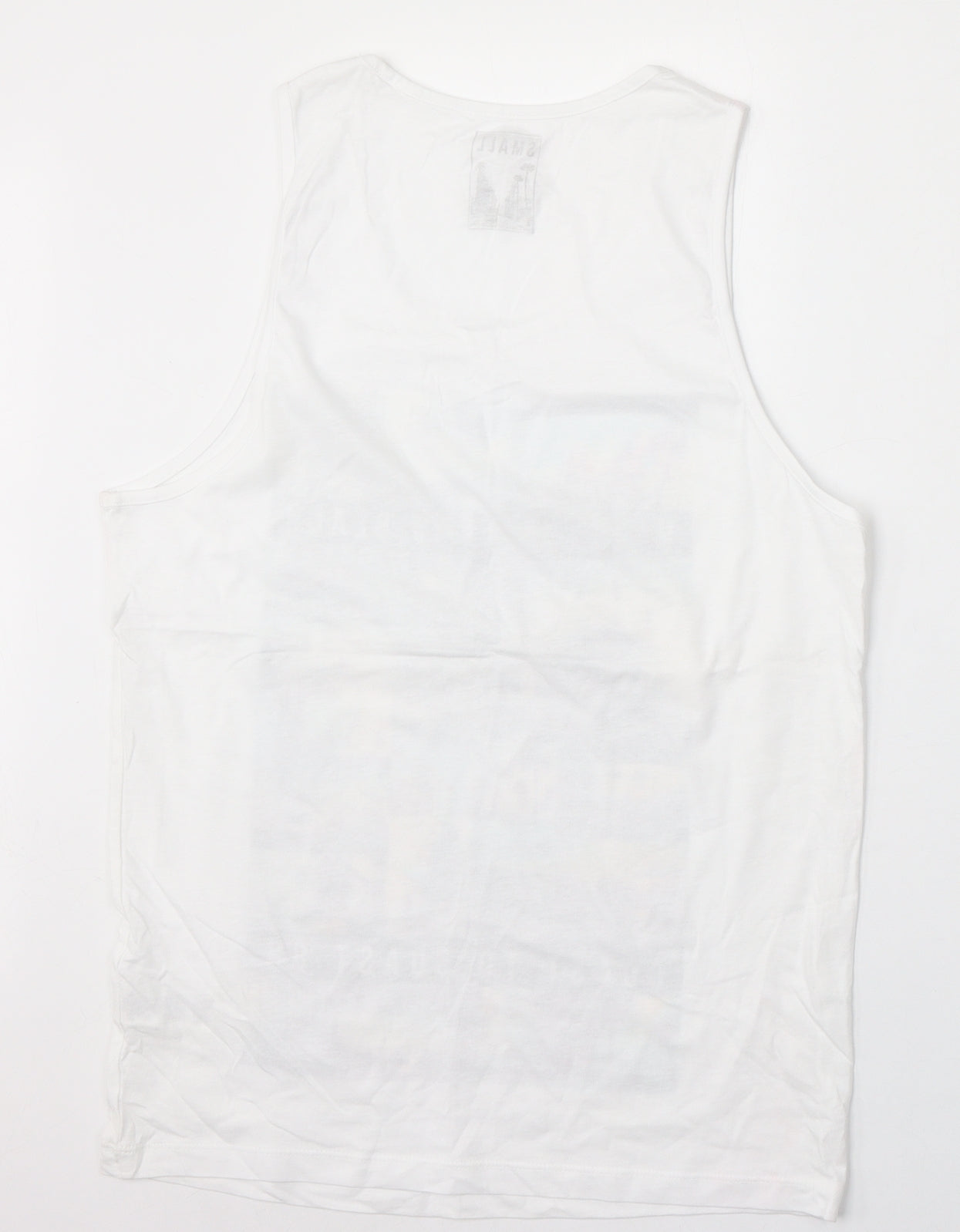 Cedar Wood State Mens White Cotton T-Shirt Size S Round Neck - Miami to Long Beach