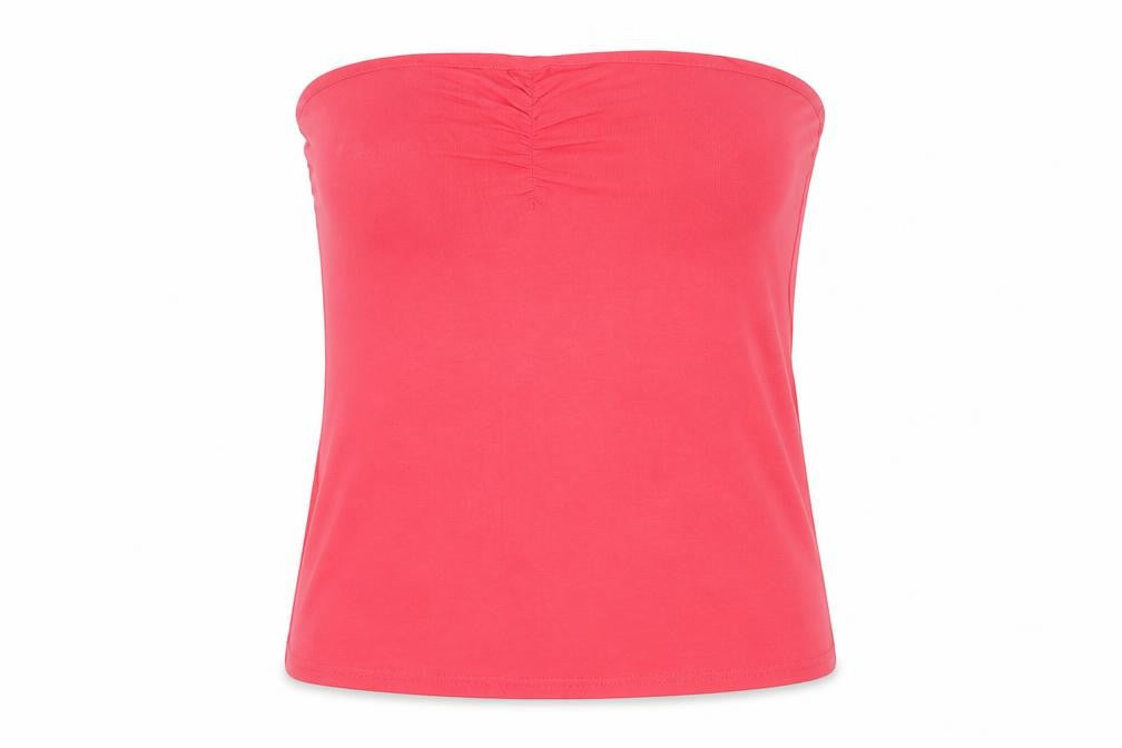 Papaya Womens Pink Cotton Basic Tank Size 14 Off the Shoulder