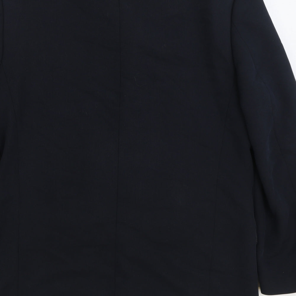 River Island Mens Black Viscose Jacket Suit Jacket Size 40