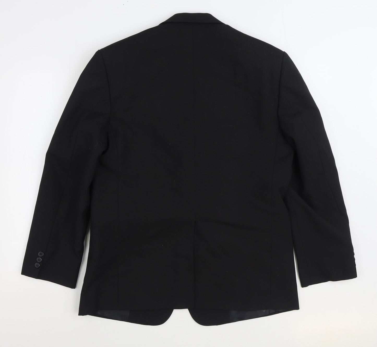 Elegance International Mens Black Polyester Jacket Suit Jacket Size 38