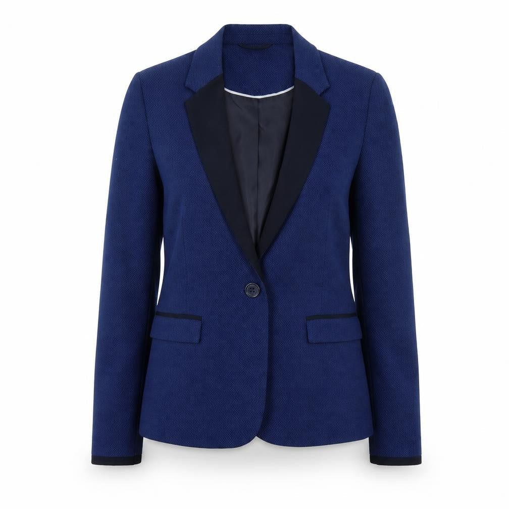 NEXT Womens Blue Polyester Jacket Suit Jacket Size 10