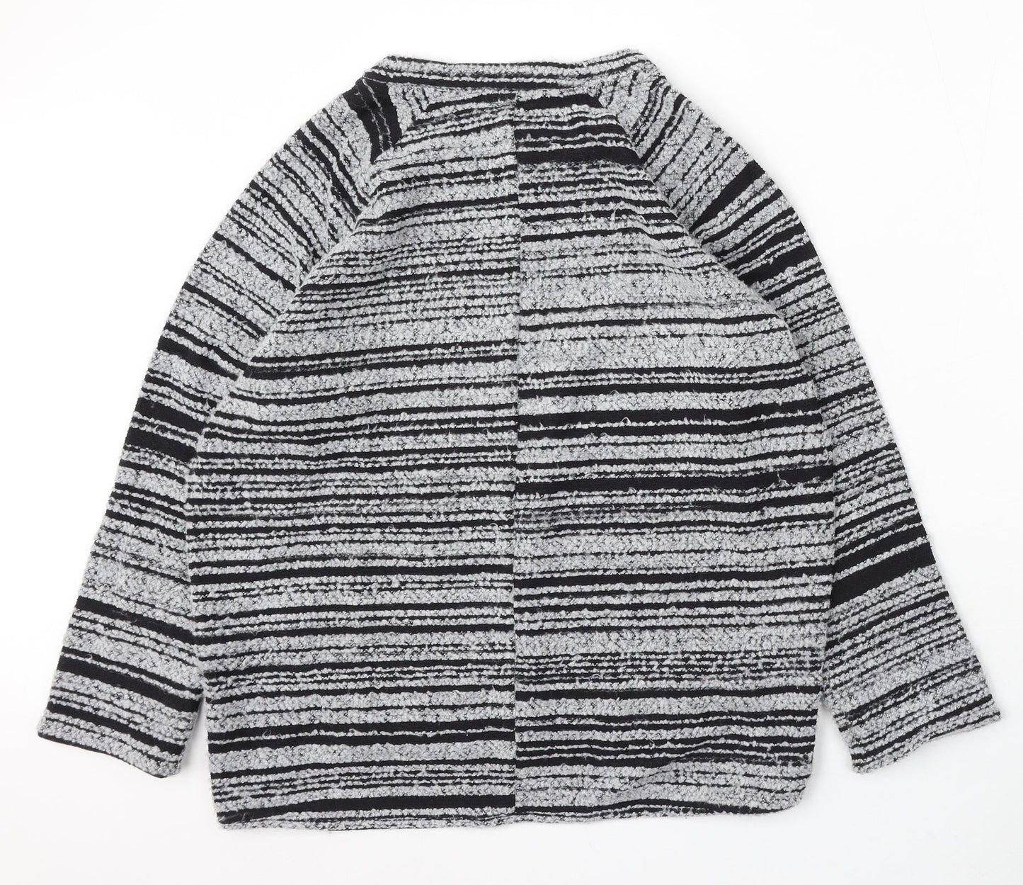 H&M Womens Multicoloured Round Neck Striped Polyester Pullover Jumper Size 12