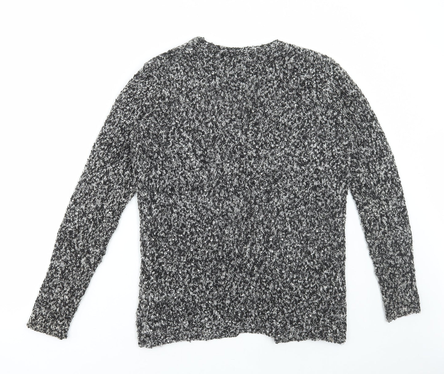 Atmosphere Womens Grey V-Neck Polyester Cardigan Jumper Size 6