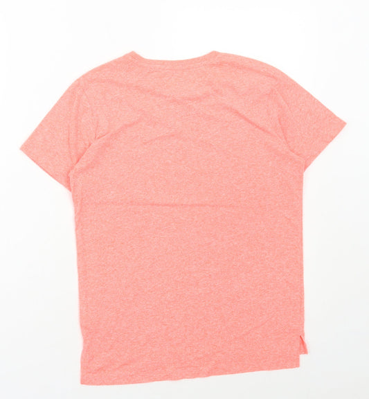 NEXT Boys Orange Polyester Basic T-Shirt Size 10 Years Round Neck Pullover