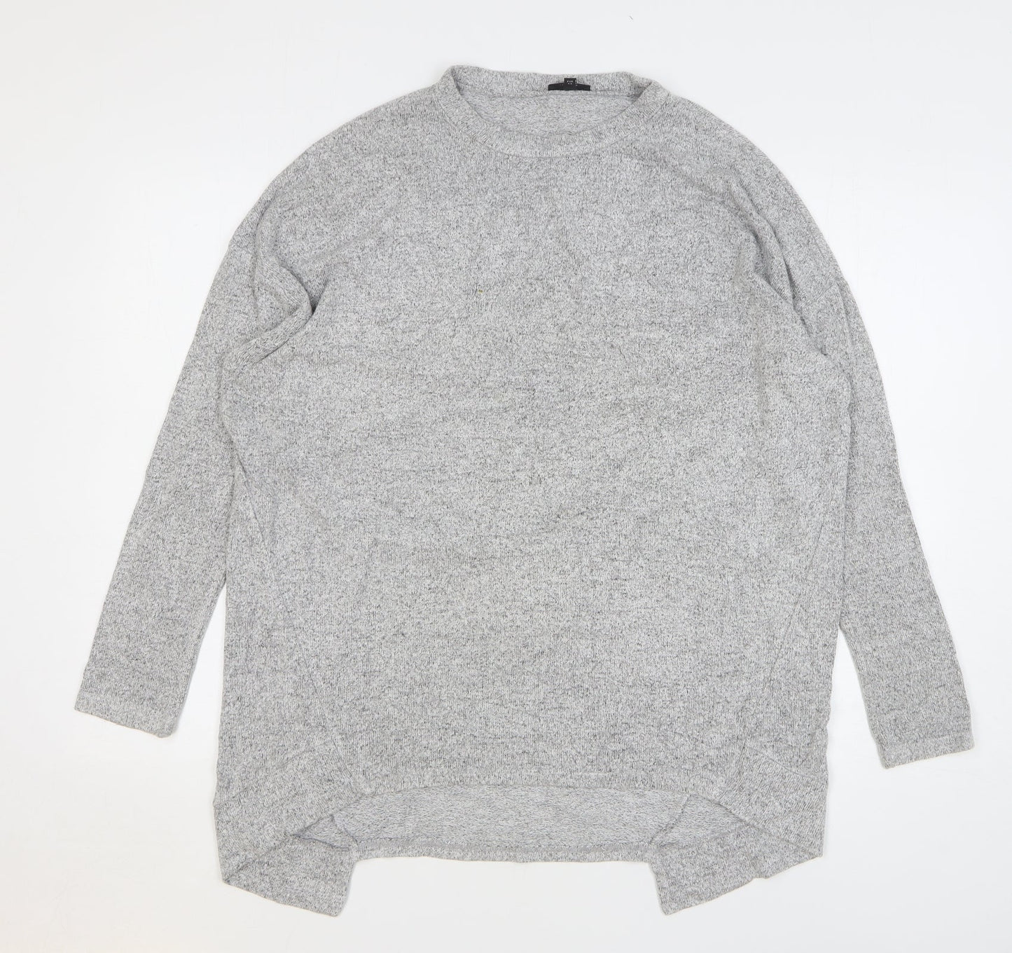 River Island Womens Grey Round Neck Polyester Pullover Jumper Size 10